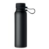 Bouteille Isotherme En Acier Inoxydable Avec Poignée En Silicone 780ml ONTO Noir De Face Bouteille Isotherme En Acier Inoxydable Avec Poignée En Silicone 780ml ONTO Noir De Face