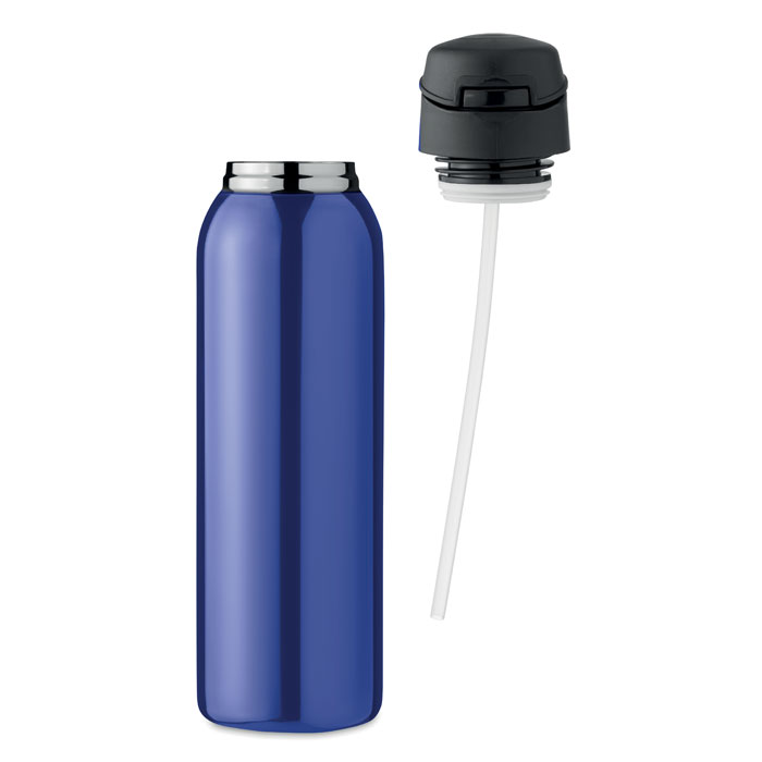Bouteille gobelet isotherme avec paille - Click Lock - 260 ml Bleu