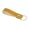 Porte Clés En Cuir Végétal PORTAVEGE Jaune Moutarde