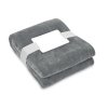 Couverture En Polaire Flanelle En PET Recyclé 120x150cm LOGAN Gris Foncé Photo Principale