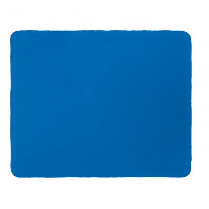 Couverture Polaire En PET Recyclé 120x150cm BOGDA Bleu Dépliée