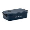 Lunch Box En PP Recyclé Avec Couvercle Hermétique 800ml INDUS Bleu Marine Avec Marquage Lunch Box En PP Recyclé Avec Couvercle Hermétique 800ml INDUS Bleu Marine Avec Marquage