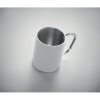 Mug Avec Poignée Mousqueton En Acier Inoxydable 300ml TRUMBA Blanc Vue Du Haut