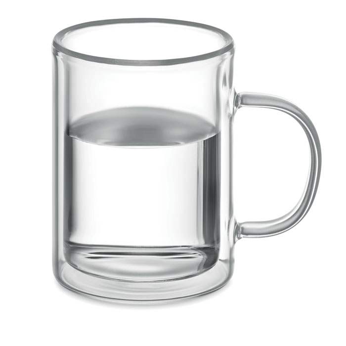Mug double paroi publicitaire en verre - 225ml - SUBLIMGLOSS + - Vertlapub