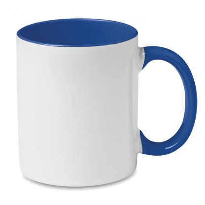 Mug En Céramique Avec Intérieur Et Poignée Colorés 300ml SUBLIMCOLY Bleu Foncé