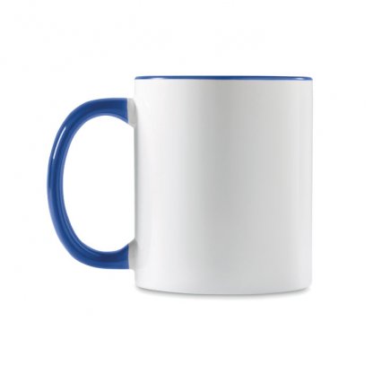 Mug En Céramique Avec Intérieur Et Poignée Colorés 300ml SUBLIMCOLY Bleu Foncé Face