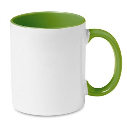 Mug En Céramique Avec Intérieur Et Poignée Colorés 300ml SUBLIMCOLY Vert
