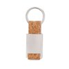 Porte Clés Rectangulaire En Liège Et Métal TECH CORK De Face