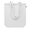 Sac Shopping En Coton Biologique 270g 38x9x42cm COCO Blanc De Face