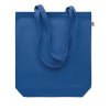 Sac Shopping En Coton Biologique 270g 38x9x42cm COCO Bleu De Face