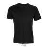 T Shirt Mixte En Coton Et Polyester Recyclés 170g ODYSSEY Noir De Face