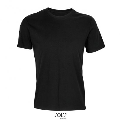 T Shirt Mixte En Coton Et Polyester Recyclés 170g ODYSSEY Noir De Face