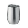Verre Double Paroi En Acier Inoxydable Avec Couvercle 350ml CHIN CHAN Gris De Face Verre Double Paroi En Acier Inoxydable Avec Couvercle 350ml CHIN CHAN Gris De Face