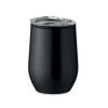 Verre Double Paroi En Acier Inoxydable Avec Couvercle 350ml CHIN CHAN Noir De Face Verre Double Paroi En Acier Inoxydable Avec Couvercle 350ml CHIN CHAN Noir De Face