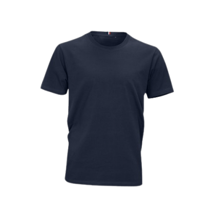 T Shirt Homme En Coton Biologique 180g LUCIEN Bleu Marine