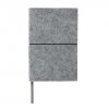 Carnet A5 En Feutre Recyclé FEUTRO Gris De Face