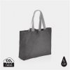 Grand Sac Shopping En Toile Recyclée Non Teintée 240g 32x14x57cm POKE Gris Anthracite Co2