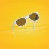 Lunettes De Soleil Publicitaires En Plastique Recyclé Color Blanche