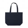 Sac Shopping En Toile Recyclée Non Teintée 240g 31x15x52cm ROLL Bleu Marine De Face
