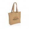Sac Shopping En Toile Recyclée Non Teintée 240g 31x15x52cm ROLL Marron Avec Marquage