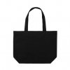 Sac Shopping En Toile Recyclée Non Teintée 240g 31x15x52cm ROLL Noir De Face