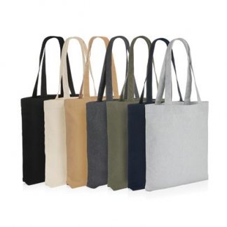 Tote bag promotionnel en toile recyclée non teintée - 285g - 36,5x6x36,5cm - BLUES BIS