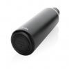 Bouteille Isotherme En Acier Inoxydable Recyclé 1000ml AVIOR XL Noir Couchée