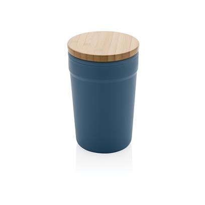 Mug En Plastique Recyclé Et Bambou 300ml BAM Bleu Photo Principale
