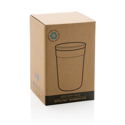 Mug En Plastique Recyclé Et Bambou 300ml BAM Boîte Carton