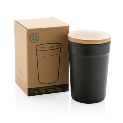Mug En Plastique Recyclé Et Bambou 300ml BAM Mug Avec Boîte