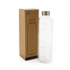 Bouteille Avec Suivi D'hydratation En PET Recyclé 1000ml SUIVO Avec Boîte Kraft Bouteille Avec Suivi D'hydratation En PET Recyclé 1000ml SUIVO Avec Boîte Kraft