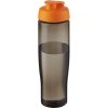 Bouteille Sport En Plastique Issu Des Océans Couvercle à Bascule 700ml ECO TEMPO Charbon Orange Bouteille Sport En Plastique Issu Des Océans Couvercle à Bascule 700ml ECO TEMPO Charbon Orange