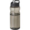 Bouteille Sport En Plastique Issu Des Océans Couvercle Bec Verseur 650ml ECO BASE Charbon