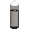 Bouteille Sport En Plastique Issu Des Océans Couvercle Dôme 850ml ECO VIBE Charbon Blanc