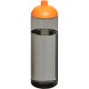 Bouteille Sport En Plastique Issu Des Océans Couvercle Dôme 850ml ECO VIBE Charbon Orange