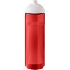 Bouteille Sport En Plastique Issu Des Océans Couvercle Dôme 850ml ECO VIBE Rouge Blanc