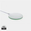 Chargeur Rapide Sans Fil En Plastique Recyclé 15W ROBY Blanc Co2 Chargeur Rapide Sans Fil En Plastique Recyclé 15W ROBY Blanc Co2