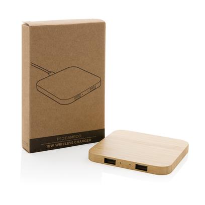 Chargeur Sans Fil Avec Ports USB En Bambou Certifié 10W DARO Avec Boîte