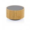 Enceinte Bluetooth Lumineuse En Bambou Certifié 3W ROUND Noir Avec Gravure Enceinte Bluetooth Lumineuse En Bambou Certifié 3W ROUND Noir Avec Gravure