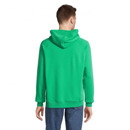 Sweat Shirt Mixte à Capuche En Coton Bio Et Polyester Recyclé – 280g – STELLAR Vert Printemps De Dos