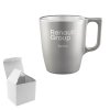 Mug En Verre Trempé Teinté Métal 250ml Argent
