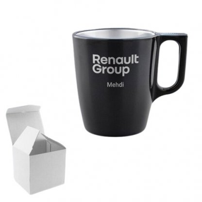 Mug En Verre Trempé Teinté Métal 250ml Noir