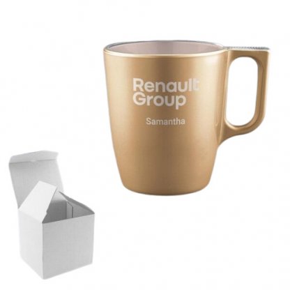 Mug En Verre Trempé Teinté Métal 250ml Or