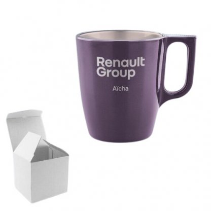 Mug En Verre Trempé Teinté Métal 250ml Violet