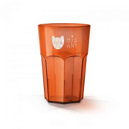 Gobelet Réutilisable En Plastique Tritan 400ml ICONIQUE Orange Avec Marquage