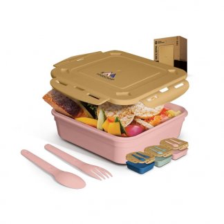 Lunch Box France Personnalisé En Polypropylène 1200ml FRENCHBOX Avec Nourriture