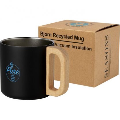 Mug Double Paroi En Acier Inoxydable Recyclé 360ml BJORN Avec Boite