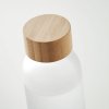 Bouteille En Verre Givré Avec Bouchon En Bambou 500ml ABE Bouchon Bouteille En Verre Givré Avec Bouchon En Bambou 500ml ABE Bouchon