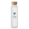 Bouteille En Verre Givré Avec Bouchon En Bambou 500ml ABE Logo Bouteille En Verre Givré Avec Bouchon En Bambou 500ml ABE Logo
