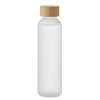 Bouteille En Verre Givré Avec Bouchon En Bambou 500ml ABE Rempli Bouteille En Verre Givré Avec Bouchon En Bambou 500ml ABE Rempli